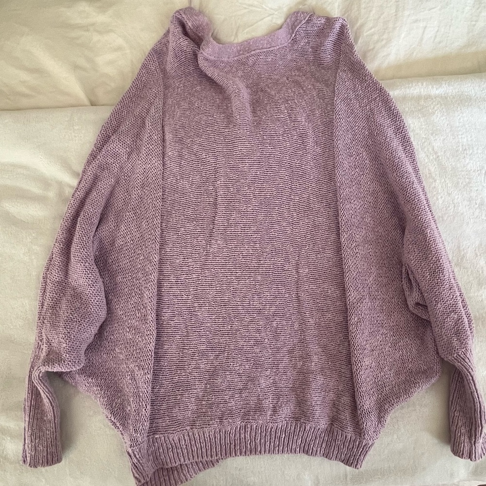 Lavender Button-Back Cardigan - Picture 2 of 7